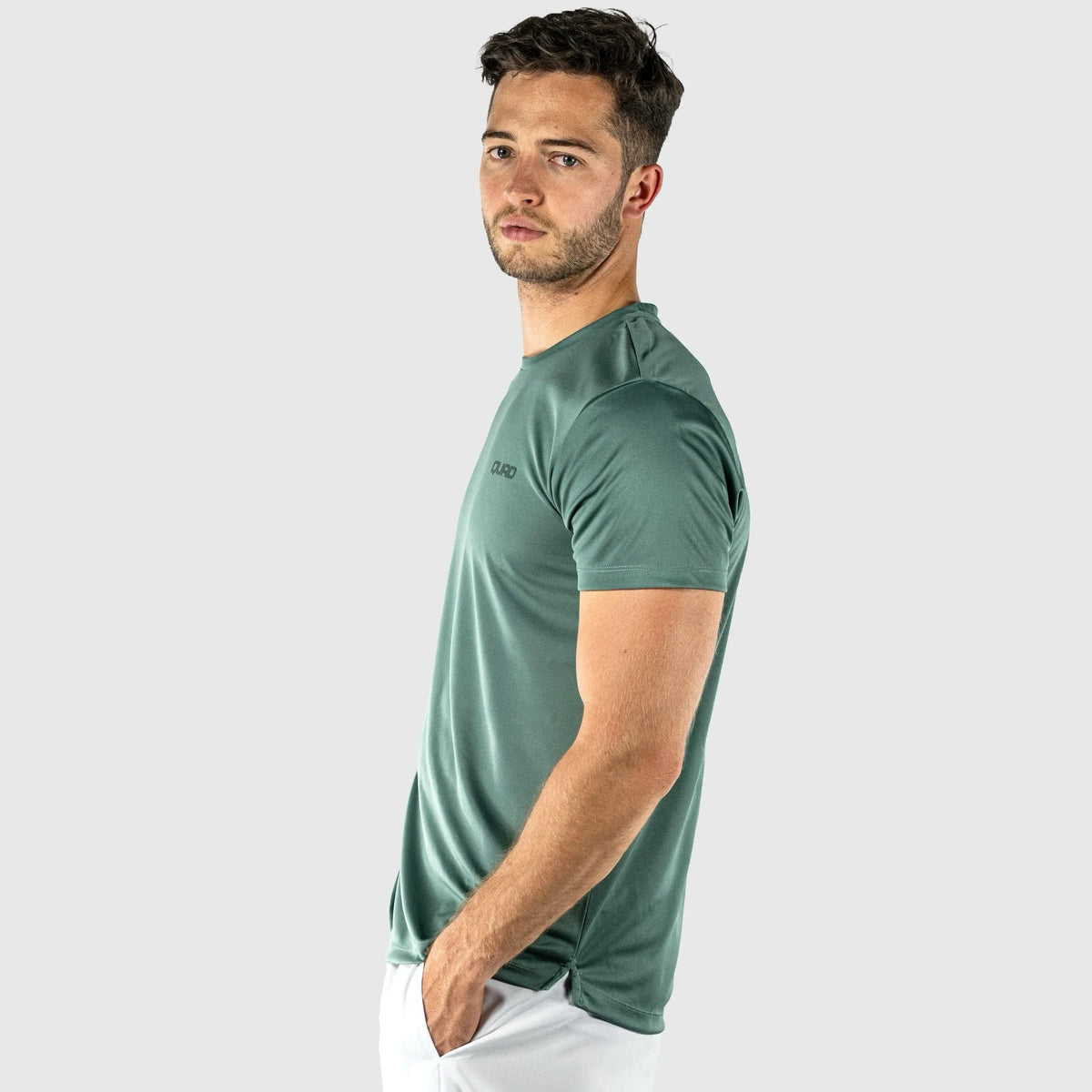 QUAD Elemental Balsam Green T-Shirt - side view