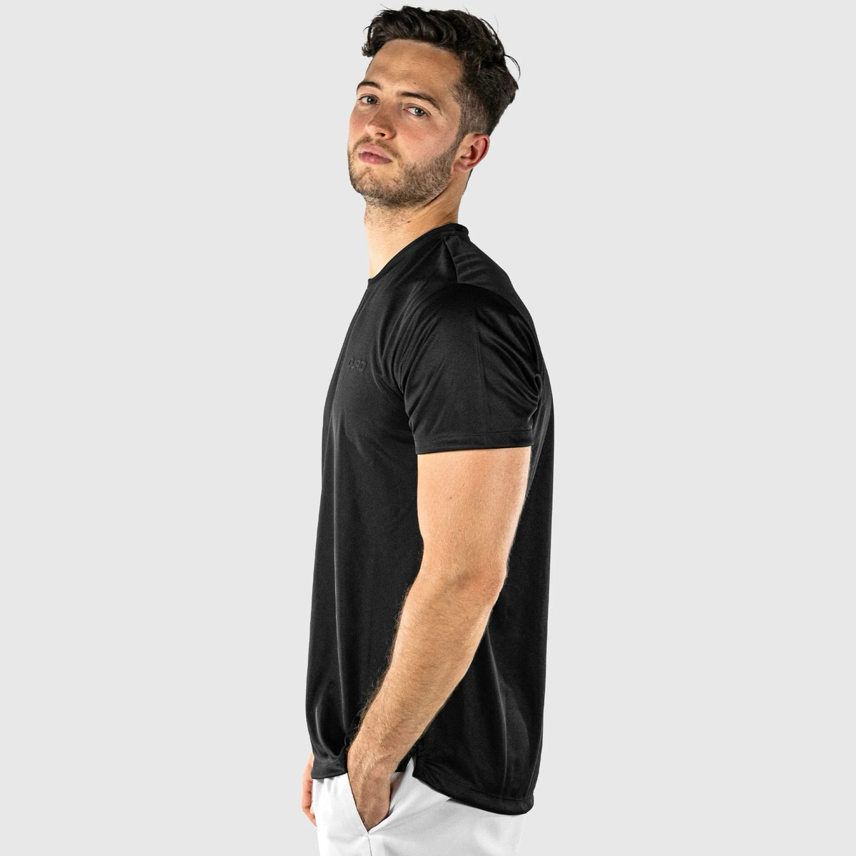 QUAD Elemental Black T-Shirt - side view