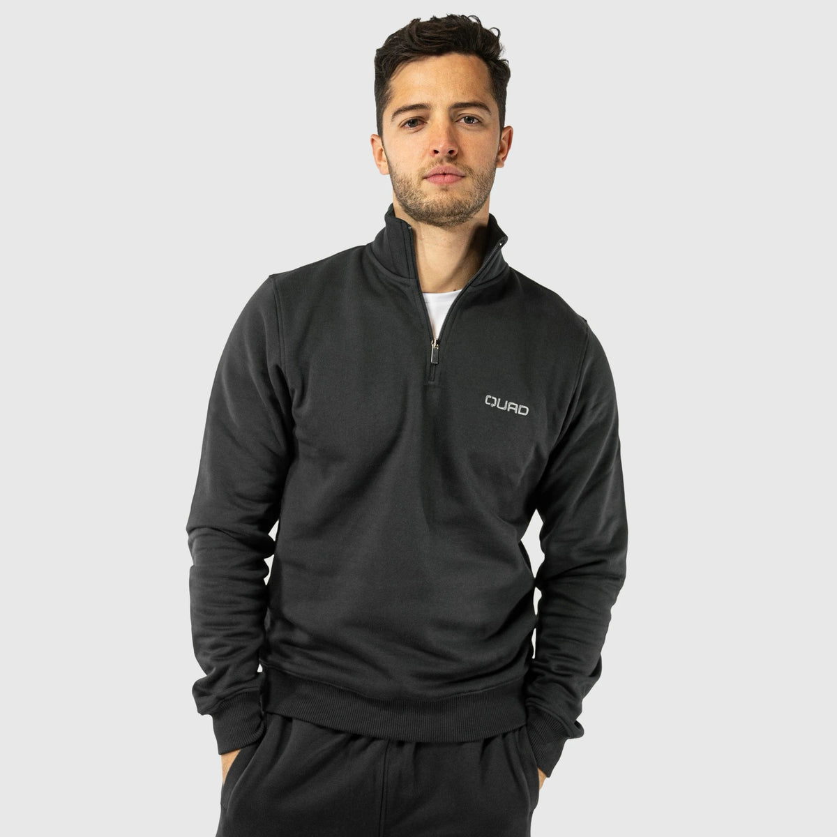 Half-Zip Hoodie Grey