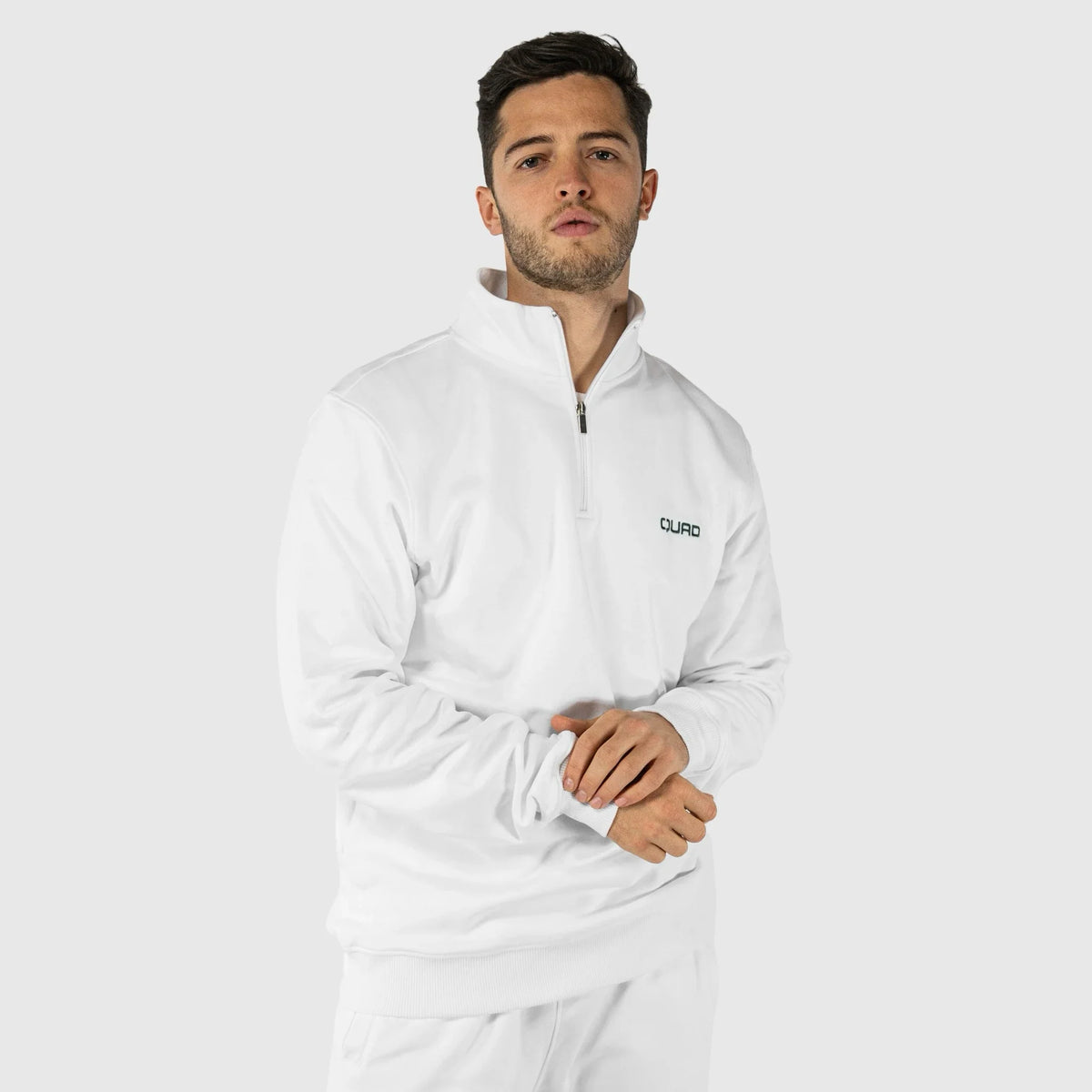 Half-Zip Hoodie White
