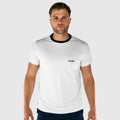 Club Pickleball T-Shirt White and Navy - front view