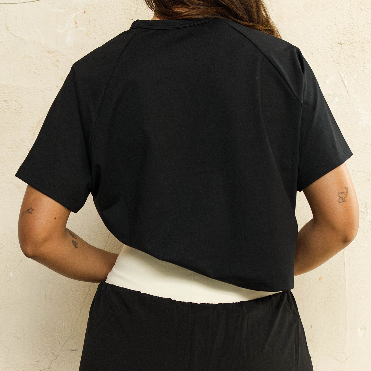 T-shirt Crop Preta