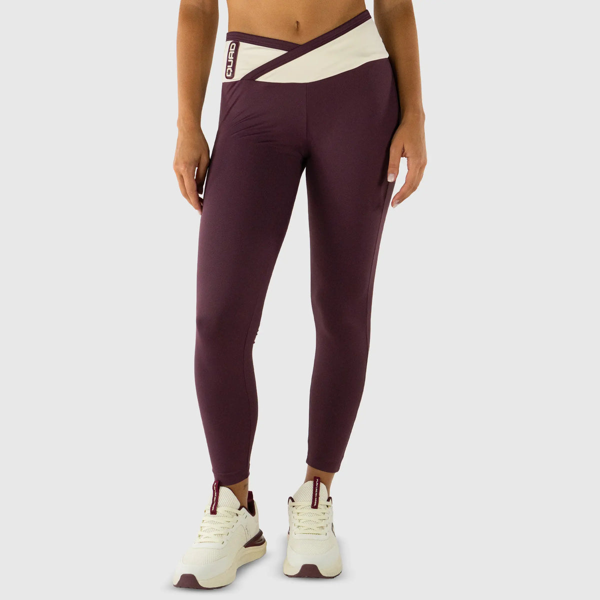 Clash Leggings Burgundy — Front View