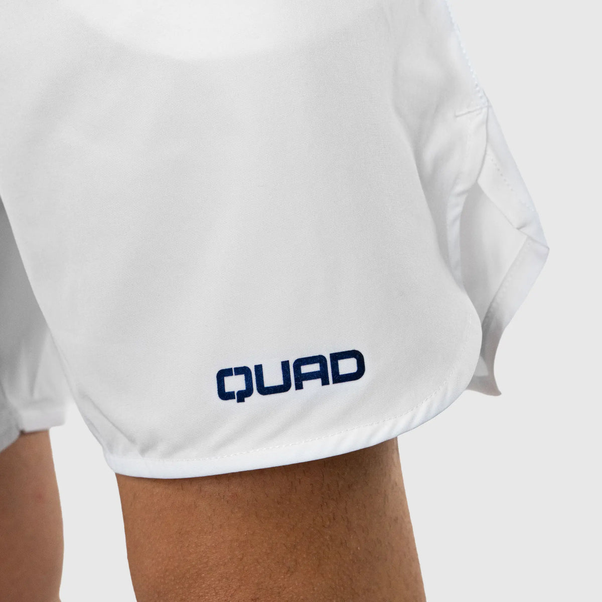 Tour Pickleball Shorts White and Navy - fabric detail