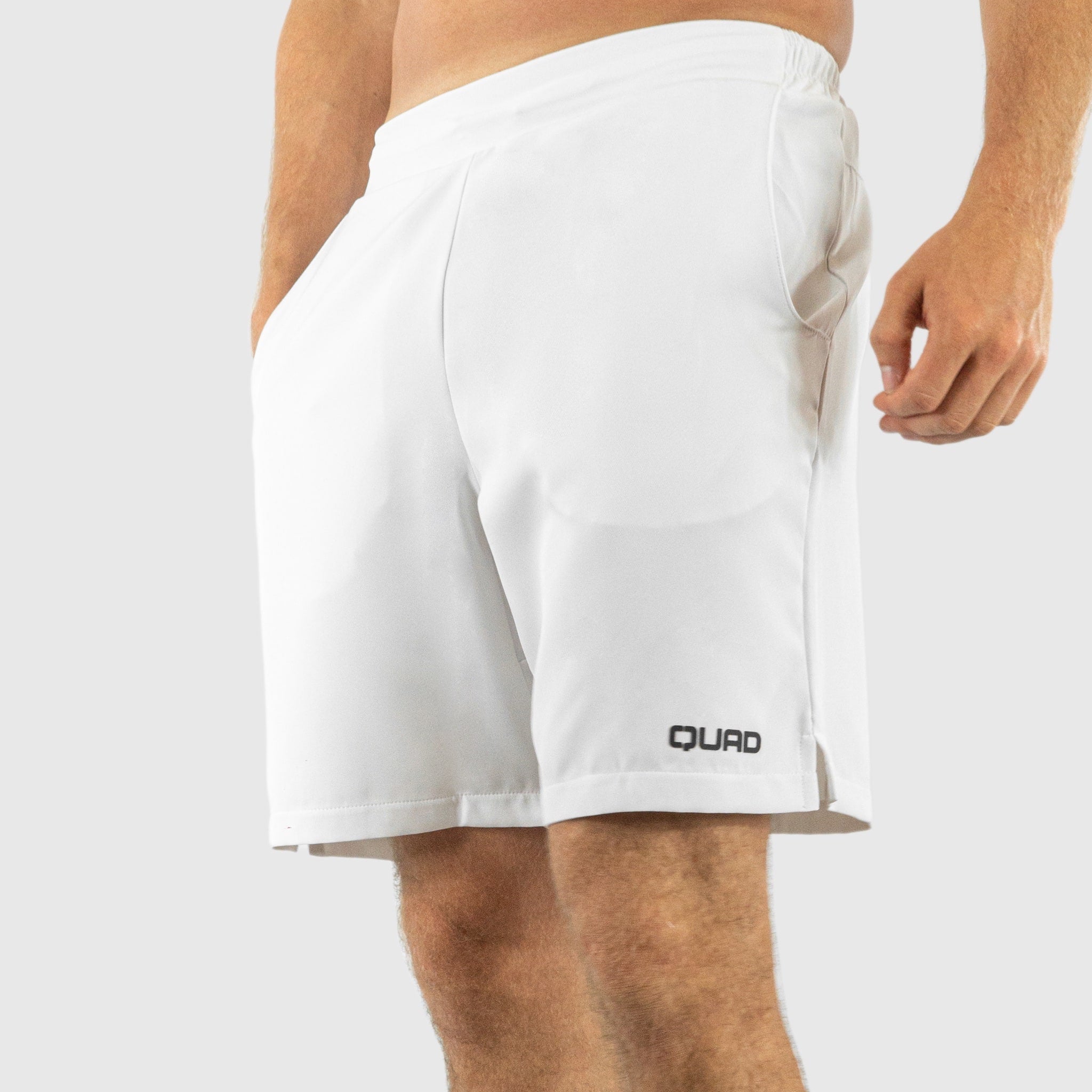 QUAD – Calções Padel Masculino Court Branco – QUAD partners